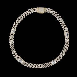 สร้อยคิวบันเงินแท้ 925 ประดับเพชรและทองคำชุบโรสโกลด์ สไตล์ฮิปฮอป แร็ปเปอร์ ราคาดีที่สุด - Product Image 3