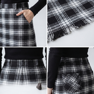 Wholesale Breathable Soft Plaid Mini <b>Skirt</b> Women's High Quality Flannel Student Uniform <b>Skirt</b> - Product Image 6