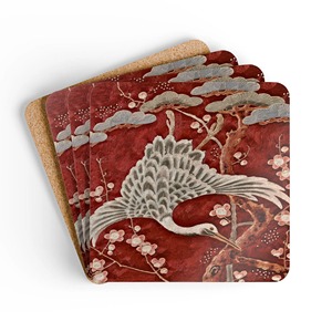 REHMAN CRAFT Handmade Red Modern Design Square Shape 9cm Diameter 4mm Thick MDF <b>Drink</b> <b>Coasters</b> with Cork Backing - Product Image 3