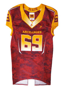 Reversible <b>Mesh</b> American Football Jersey Adult Youth Dual Side Custom Logo Number Name Breathable Polyester OEM ODM Low MOQ - Product Image 3