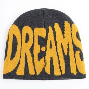 Bonnet d'hiver jacquard épais personnalisé en acrylique doux avec lettres imprimées pour le ski - Product Image 5