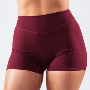 Women Girls Stretchy Compression Stretchy Solid Color Outdoor Athletic Nylon Soft Running Fitness <b>Booty</b> Shorts - Product Image 6