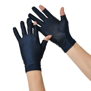 Gants de pêche en néoprène demi-doigts unisexes toutes saisons bleu foncé légers respirants à enfiler - Product Image 3