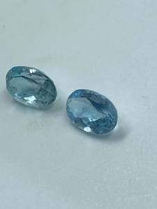 Piedra Preciosa de Aguamarina Natural de Alta Calidad, Corte Ovalado, 2 Piezas, 3.41 Quilates, 6x10MM, para Joyería de Anillos - Product Image 5