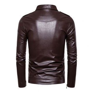 Chaqueta de Cuero para Hombre, Chaqueta de Cuero PU, Diseño Moderno, Nueva Llegada, Chaqueta de Primera Calidad para Hombre, Chaqueta de Piel de Oveja - Product Image 3