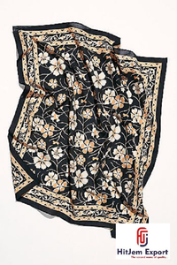 Luxury Printed Short <b>Scarf</b> Fabric White Label Service OEM ODM Textile Manufacturer Custom Branding Export Factory - Product Image 4