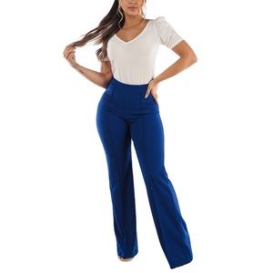 <b>Women</b> 2024 <b>Summer</b> New Fashion High Waist Straight Wide-Leg Trailer Pants Retro Casual Chic Female <b>Trousers</b> Export From BD - Product Image 2