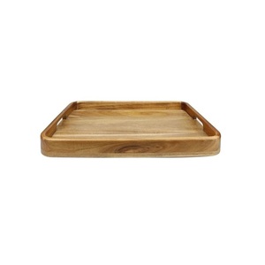 Bandeja de Servir Rústica de Madera Natural con Asas para Café, Té, Comida, Bocadillos, Hogar, Cocina, Restaurante - Product Image 2