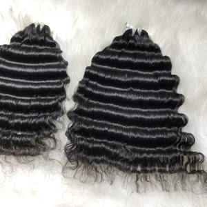 ผู้ผลิตเวียดนาม Qhair ขายส่งเรียบ 100% คุณภาพสูงดิบผมสีดําคลื่นลึกคู่ดึงมัดจาก Qhair - Product Image 5