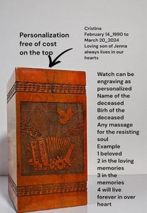 Custom Engraved Wooden Resin Urn <b>Box</b>: <b>Pet</b>/Human <b>Memorial</b> Keepsake urn <b>Memorial</b> Keepsake by AYAANS - Product Image 2