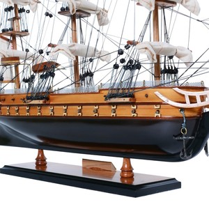 Modèle de bateau en bois USS Constitution, petit modèle artisanal de la flotte américaine, bateau à voile Old Ironsides, décoration, 57,15Lx19Wx49,53H cm - Product Image 2