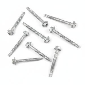 Self-Drilling Screws Washer Head Zinc/Hot-Dip Galvanized Carbon Steel Metric/Inch Standard <b>Deep</b> Coarse Thread Full-Length Class - Product Image 1
