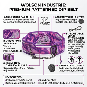 Professional Dip Belt for Gym <b>Training</b> <b>Weighted</b> Pull Ups Dips and Bodyweight Workouts Belt Premium Fitness Gear Exercise. - Product Image 6