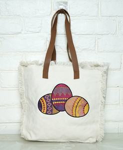 2026 Custom Bohemian Style Lady's Tote <b>Bag</b> Large Capacity Beach <b>Bag</b> Cotton Leather Handle Durable Machine Zipper Trending - Product Image 6