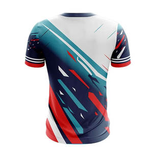 Camiseta deportiva estampada fácil de usar, ropa deportiva personalizada con diseño de bordado, camiseta deportiva estampada de manga corta para hombre - Product Image 2