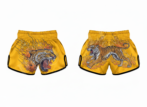 Shorts de boxe personnalisés Pro Felt pour hommes, couleur personnalisée, satin, pour Muay Thai, Kickboxing, entraînement en salle de sport, vêtements de sport - Product Image 6