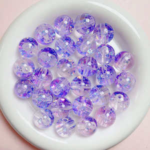 Hot Selling 18mm Colorful Round Quicksand <b>Glitter</b> Filled Shiny Resin Craft Materials for <b>Pen</b> & Jewelry Making - Product Image 3