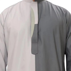 Robes Jubba pour hommes du Moyen-Orient, personnalisées, à prix abordable, ornées de perles, décontractées, en polyester filé rouge léger et respirant, extensible dans les quatre sens, pour l'été - Product Image 6