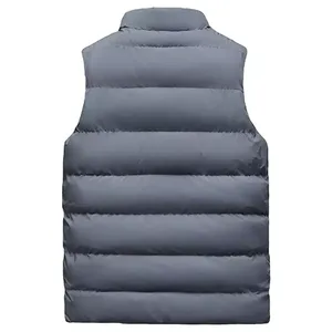 Chaleco Acolchado Gris para Hombre VELA EQUINOX, Chaqueta de Invierno con Forro de Sherpa Grueso, Repelente al Agua, con Cierre y Cuello Alto, Resistente al Viento - Product Image 2