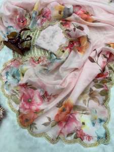 ผ้าไหมแท้ลายแทบบี้ ดีไซน์หรูหรา พร้อมเสื้อคลุมสุดเก๋ ทันสมัย สวยงาม  ชุดส่าหรีอินเดียแบบเรียบร้อย เหมาะสำหรับงานปาร์ตี้และสวมใส่ลำลองสำหรับผู้หญิง - Product Image 2