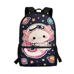 Cute <b>Cartoon</b> Space Girl Waterproof Sports Style Large Capacity 14 Inch Laptop <b>Backpack</b> Polyester Zipper Closure Travel - Product Image 1