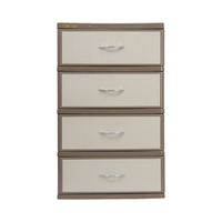 Cómoda de Dormitorio de 4 Niveles en Oferta, Organizador de Almacenamiento Multicapa, Cajones de Gran Capacidad, Diseño Moderno y Minimalista