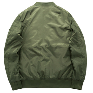 ENROBE APPAREL Factory Zip Classic Unisex Plain Custom Digital Printing Canvas Front Windproof Quilted Bomber Blank <b>Pilot</b> <b>Jacket</b> - Product Image 4