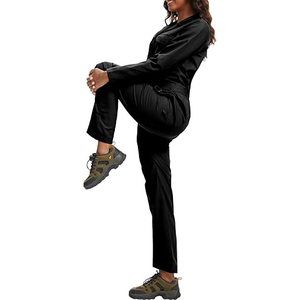 Conjunto de Ropa de Trabajo Unisex, Camisa de Manga Corta y Pantalones de Color Sólido, Viscosa/Poliéster, Transpirable, de Secado Rápido, Ecológico, Estilo Casual de Primavera - Product Image 3