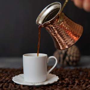 กาต้มกาแฟทองเหลืองแบบอาหรับ เครื่องชงกาแฟตุรกี ทำด้วยมือแบบดั้งเดิม สำหรับเสิร์ฟกาแฟอาหรับ กาแฟตุรกี ชา ใช้ในบ้าน ครัวเรือน ร้านอาหาร - Product Image 2
