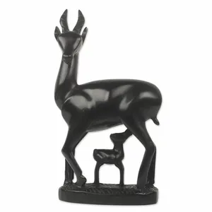 Handmade Resin Deer Sculpture Figure Modern Animal <b>Decor</b> for Living Room Tabletop Display - Product Image 3