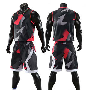 Conjunto de Camiseta y Pantalones Cortos de Baloncesto, Talla Grande, Verano, Profesional, Nuevo, Secado Rápido, Transpirable, Antibacterial, Anti-UV, Estampado Frontal - Product Image 1