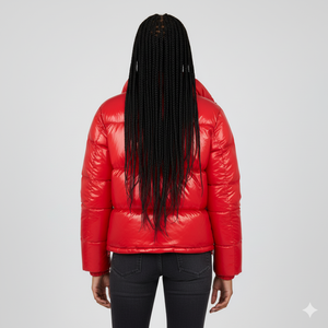 Edoor Wears Ladies Regular Streetwear Puffer Jacket Winter Warm Quilted Coat with <b>Fur</b> Hood Canvas Shell Polyester/Nylon - Product Image 2
