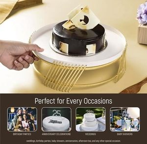 Soporte de Metal para Pastel, Estilo Indio, Decorativo, Ideal para Exhibir Pasteles, Postres y Repostería en Fiestas y Bodas - Product Image 6