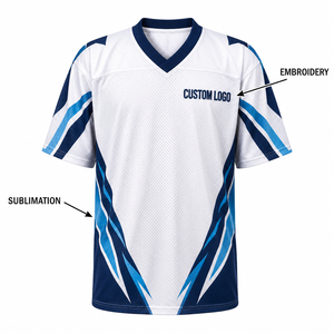 เสื้อฟุตบอลอเมริกันแบบ 7 คนต่อทีม แบบสั่งทำพิเศษ ระบายอากาศได้ดี แห้งเร็ว ชุดทีม ผลิตจำนวนมาก - Product Image 1