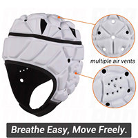 Casco Suave para Flag Football, Casco Protector Ligero y Transpirable para Jóvenes y Adultos, Ideal para Rugby