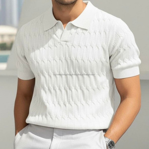 Chemises pour hommes de haute qualité 100% coton avec logo brodé personnalisé, solides, écologiques, décontractées et élégantes, manches courtes - Product Image 5