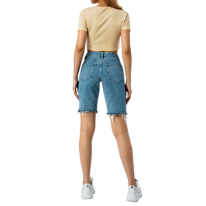 Camiseta Corta Ajustada con Cuello Redondo para Mujer, Impresión y Bordado Personalizados, Ropa Urbana, Tela Premium, Mangas Cortas - Product Image 2