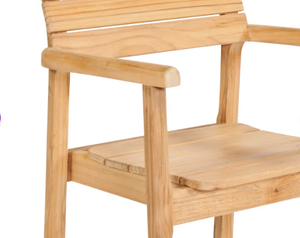 Top-Selling Modern Solid <b>Wood</b> Dining <b>Chair</b> | Classic Slatted Outdoor Furniture for Villas <b>Gardens</b> | Eco-Friendly Vietnam - Product Image 3