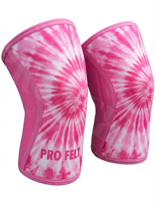 Tie Dye Compression 5mm 7mm Support for Weightlifting Powerlifting Fitness Training Heavy Protection Pain Relief <b>Knee</b> Sleeves - Product Image 4