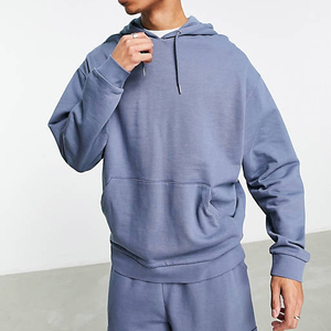 Conjunto Deportivo Unisex Azul con Cierre de Cremallera, Manga Larga, Patrón Geométrico, Estilo Casual Urbano, Corte Holgado, Bolsillos Laterales, Algodón Ligero - Product Image 3