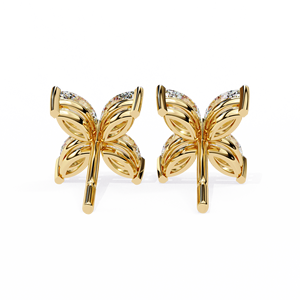 Unique Marquise Cut Lab Grown Diamond 14K Gold IGI Certified <b>Earring</b> <b>Tops</b> for Gift Party & Anniversary - Product Image 4