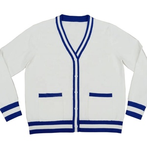 Suéter de Mujer Personalizado al por Mayor con Logotipo de Letras Jacquard, Suéter de Algodón Cómodo, Cárdigan Largo de Punto para Mujer - Product Image 1