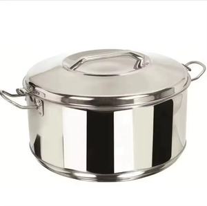 New Arrival Stainless Steel Casserole Pot With Lid Round Polished Design 33cm Durable Modern Style All Stove Compatible - Product Image 1