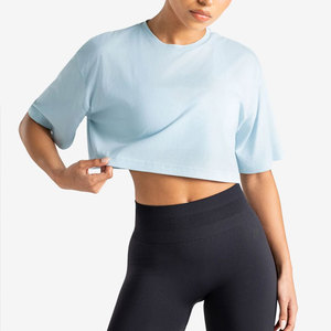 Gym T-Shirt Summer Latest Design Fashionable <b>Crop</b> <b>Top</b> T-Shirt Plus Size Lightweight 180 Gsm Blank Custom Logo T-Shirt - Product Image 1
