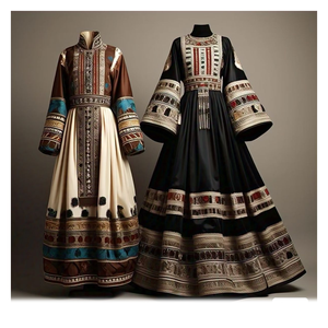 Vestido largo tradicional afgano para mujer con bordado artesanal colorido, MOQ bajo, directo de fábrica, etiqueta privada, envío rápido - Product Image 3