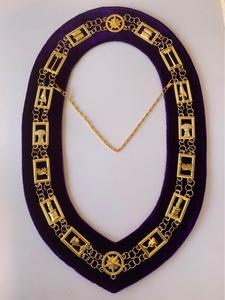 BEST ACTION PRODUCTS Collier chaîne Royal Arch Chapter - Plaqué or, velours violet, orné de bijoux, modèle CC-1000 pour chiens - Product Image 5