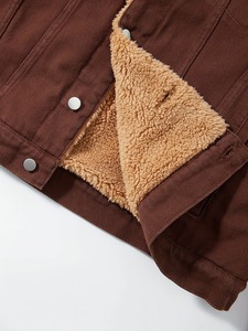 High Quality Denim <b>Jacket</b> Men Sherpa Lining Winter <b>Warm</b> Jeans Fashion Classic Slim Denim <b>Jacket</b> Casual Windproof Thick Cotton - Product Image 4