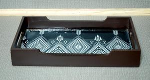 Bandeja rectangular de madera para servir, plato decorativo para la cena, plato geométrico para té y café, para el hogar y hoteles - Product Image 4