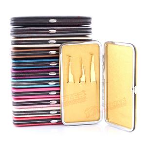 Logo personnalisé volume pince à épiler forte prise en main faux cils pince à épiler en acier inoxydable disponible couleurs personnalisées - Product Image 5