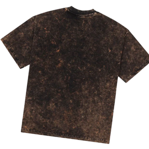 T-shirt Homme Oversize Col Rond 100% Coton Uni, Délavé à l'Acide, Style Streetwear Vintage, Logo Personnalisé sur le Devant, OEM - Product Image 3